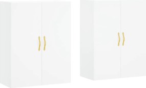 vidaXL Dulapuri cu montaj pe perete, 2 buc, alb, 69,5x34x90 cm