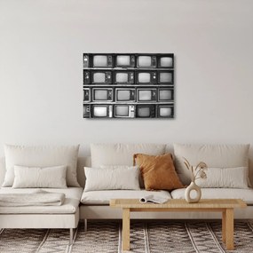 Tablou pe sticlă - Retro TV (70x50 cm)