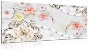 Tablou bijuterii florale de lux