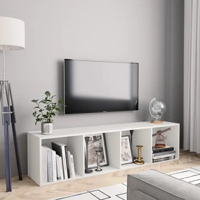 vidaXL Bibliotecă/Comodă TV, alb, 143x30x36 cm