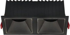 Corp incastrabil cu 2 spoturi LED Helio negru