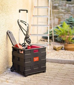 Carucior cumparaturi Pliabil Maner telescopic Negru 39 x 42 x 37 cm
