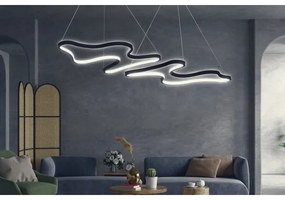 Lustră LED suspendată pe cablu DUPLE ARTISAN LED/80W/230V 6500K neagră
