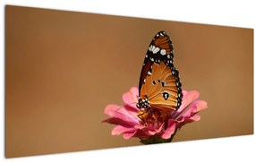 Tablou cu fluture pe floare (120x50 cm)