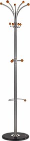 Cuier pom W46, argintiu, otel/lemn, 38x180 cm