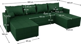 Set de canapea universal, verde, DUAN U UNI