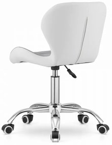 Set pentru birou masa de birou TAYLOR SONOMA 100x50 cm + scaun de birou AVOLA din piele ecologica gri-alb