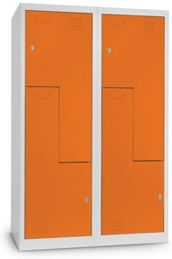 Dulap metalic Z, 120 x 50 x 180 cm, blocare, portocaliu - ral 2004