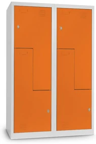 Dulap metalic Z, 120 x 50 x 180 cm, blocare, portocaliu - ral 2004