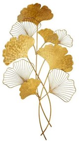 Decoratiune de perete frunze de ginkgo filigran, Ginkgo 110cm auriu