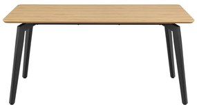 Masă de dining cu blat cu aspect de lemn de stejar 90x160 cm Cadiz – Actona