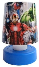 Lampa de noapte cu LED pentru copii AVENGERS 11 cm albastra