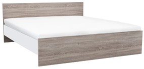 Pat dublu Miami fără cadru de pat 180x200 cm stejar York-alb