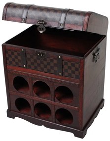 Dulap vinotecă maro număr sticle 6, 41x48 cm – Deco Pleasure