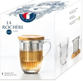 Cană cu filtru din sticlă 280 ml Ouessant – La Rochére
