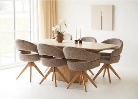 Masă de dining cu blat ceramic 90x200 cm Noli – House Nordic