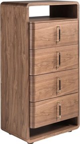 Comoda inalta design LUX cu sertare Walnut Veneer