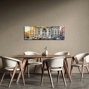 Tablou - Fântâna Trevi (cu ceas) (90x30 cm)
