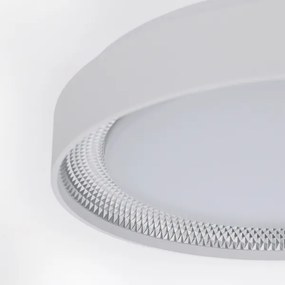 Brilagi - Plafonieră LED dimabilă WALDO, 48 W, 230 V, Ø 40 cm, alb/argintiu, cu telecomandă