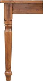 Masa fixa, L90  90  H78 cm, culoare nuc antichizat, Lemn Masiv