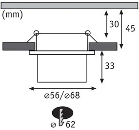SET 3x corp de iluminat pentru baie dimabil LED/6W IP44 GIL 230V Paulmann 93379