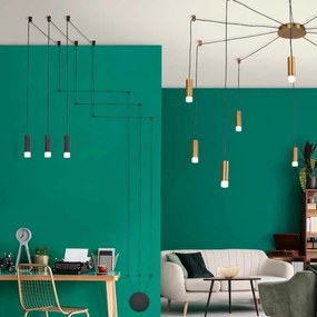 Lustra moderna cu 10 pendule de 3metri Ziko G9 antique