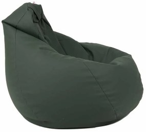 Fotoliu Nirvana Hobbit Pufrelax, Material Piele ecologica - Dark Green