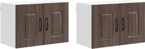 vidaXL Dulap de bucătărie Kalmar 2 pcs Stejar închis 60 x 31 x 40 cm