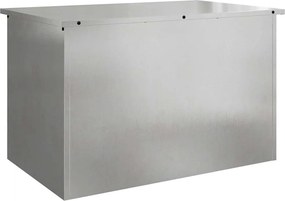 vidaXL Cutie de depozitare exterioară Argintiu 80 x 50,5 x 50 cm Oțel