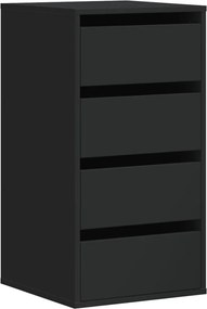 vidaXL Dulap colț cu sertare negru 40x41x76 cm lemn prelucrat