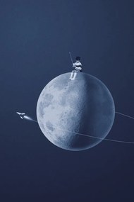Ilustrație Moon boy, Maarten Léon