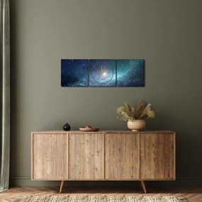 Tablou - Stele și nebuloase (cu ceas) (90x30 cm)