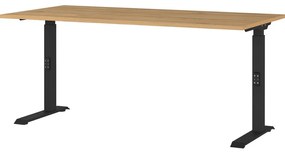 Birou reglabil cu blat cu aspect de lemn de stejar 80x160 cm Agenda – Germania