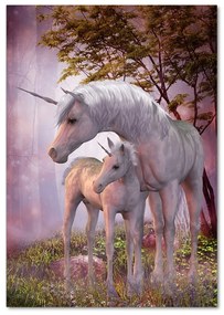 Tablou sticlă unicorni