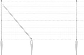 vidaXL Gard cu Stâlp Argintiu 1 x 10 m Oțel