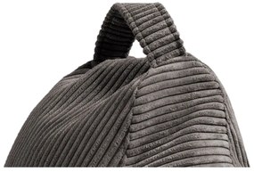 Fotoliu puf pentru copii verde cu tapițerie din catifea reiată Game Amuse – SLOWDOWN