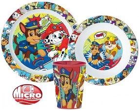 Patrula Cățelușilor set de masă, set din plastic micro, pahar 260 ml