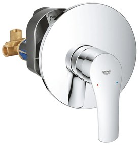 Baterie dus incastrata Grohe Eurosmart crom lucios cu corp ingropat