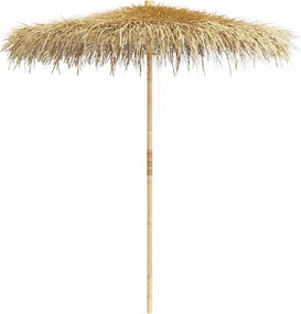 vidaXL Umbrelă din bambus cu umbrar din frunze de bananier, 270 cm