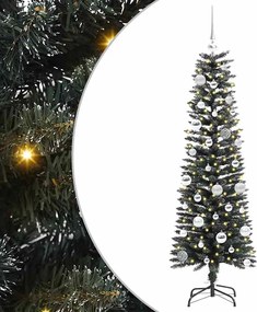 vidaXL Brad de Crăciun artificial Verde 150 cm PVC și Plastic și Oțel