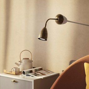 Aplica de perete din alama cu spot si brat flexibil Stoccolma