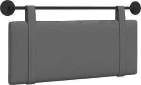 vidaXL Cap de pat suspendat Simplu Gri închis 110 x 55 x 5 cm țesătură