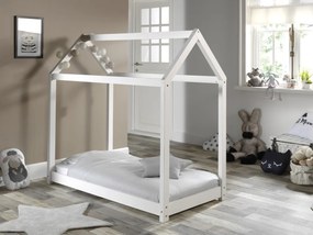 CABANE Pat copii PENTRU COPII MICI 70 X 140 CM ALB