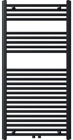 Novaservis - Radiator de baie tip scară, 120 x 60 cm, 644 W / 230 V, drept, negru
