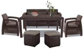 Set de mobilier de grădină Corfu Love max duo cub maro
