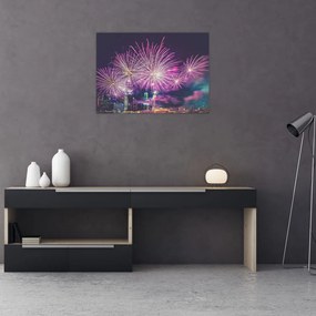 Tablou pe sticlă cu artificii (70x50 cm)