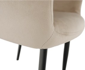 Scaun, material bej / picioare negre, ODOVEL