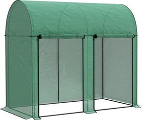Outsunny Seră de grădină 2 m² dim. 2L x 1l x 1,78H m 2 Uși cu fermoar rulabile Oțel PE Densitate înaltă 140 g/m² Anti-UV alb | Aosom Romania