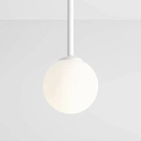 Plafoniera moderna alba minimalista cu glob de sticla Pinne S