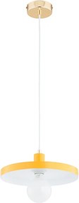 Lustră suspendată pe cablu LITO 1xE27/15W/230V galbenă